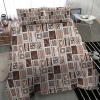 Vintage Aloha Block Quilt Bedding Set Beige Inspired Lei Motifs LT9 - Polynesian Pride