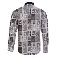 Vintage Aloha Block Quilt Family Matching Short Sleeve Bodycon Dress and Hawaiian Shirt Black Inspired Lei Motifs LT9 - Polynesian Pride