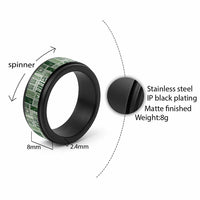 Vintage Aloha Block Quilt Spinner Ring Green Inspired Lei Motifs - Polynesian Pride