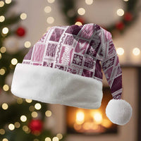 Vintage Aloha Block Quilt Christmas Santa Hat Pink Inspired Lei Motifs - Polynesian Pride