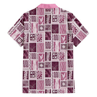 Vintage Aloha Block Quilt Family Matching Tank Maxi Dress and Hawaiian Shirt Pink Inspired Lei Motifs LT9 - Polynesian Pride