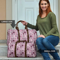 Vintage Aloha Block Quilt Travel Bag Pink Inspired Lei Motifs - Polynesian Pride