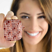 Vintage Aloha Block Quilt AirPods Case Red Inspired Lei Motifs - Polynesian Pride