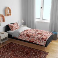 Vintage Aloha Block Quilt Bedding Set Red Inspired Lei Motifs LT9 - Polynesian Pride