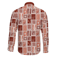 Vintage Aloha Block Quilt Family Matching Puletasi and Hawaiian Shirt Red Inspired Lei Motifs LT9 - Polynesian Pride