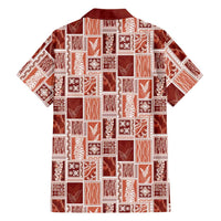 Vintage Aloha Block Quilt Family Matching Tank Maxi Dress and Hawaiian Shirt Red Inspired Lei Motifs LT9 - Polynesian Pride