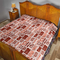 Vintage Aloha Block Quilt Quilt Red Inspired Lei Motifs - Polynesian Pride