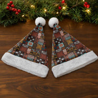 Vintage Hawaiian Quilting Patterns Christmas Santa Hat Brown Style Tribal Fabric Patchwork - Polynesian Pride