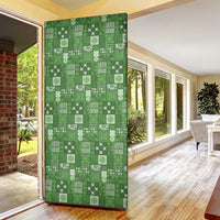 Vintage Hawaiian Quilting Patterns Door Cover Green Style Tribal Fabric Patchwork - Polynesian Pride