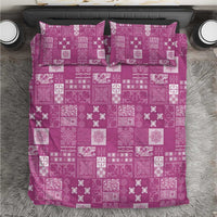 Vintage Hawaiian Quilting Patterns Bedding Set Pink Style Tribal Fabric Patchwork - Polynesian Pride