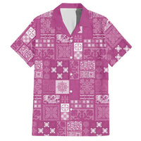 Vintage Hawaiian Quilting Patterns Hawaiian Shirt Pink Style Tribal Fabric Patchwork LT9 Pink - Polynesian Pride