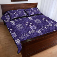 Vintage Hawaiian Quilting Patterns Quilt Bed Set Purple Style Tribal Fabric Patchwork - Polynesian Pride