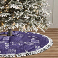 Vintage Hawaiian Quilting Patterns Tree Skirt Purple Style Tribal Fabric Patchwork - Polynesian Pride