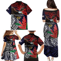 American Samoa Bald Eagle Personalized Family Matching Puletasi and Hawaiian Shirt Samoa Muamua Le Atua