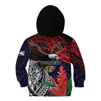 American Samoa Bald Eagle Personalized Kid Hoodie Samoa Muamua Le Atua