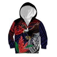 American Samoa Bald Eagle Personalized Kid Hoodie Samoa Muamua Le Atua