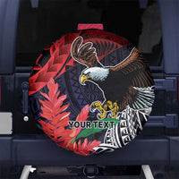 American Samoa Bald Eagle Personalized Spare Tire Cover Samoa Muamua Le Atua