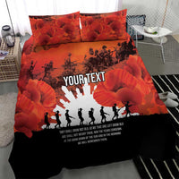 Anzac Day Gallipoli Personalised Bedding Set Red Poppy Flowers