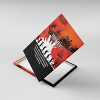 Anzac Day Gallipoli Personalised Canvas Wall Art Red Poppy Flowers