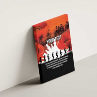 Anzac Day Gallipoli Personalised Canvas Wall Art Red Poppy Flowers