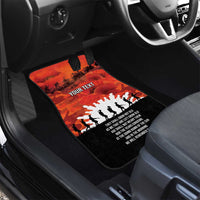 Anzac Day Gallipoli Personalised Car Mats Red Poppy Flowers