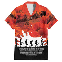 Anzac Day Gallipoli Personalised Family Matching Short Sleeve Bodycon Dress and Hawaiian Shirt Red Poppy Flowers
