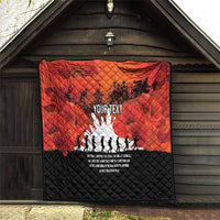 Anzac Day Gallipoli Personalised Quilt Red Poppy Flowers