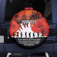 Anzac Day Gallipoli Personalised Spare Tire Cover Red Poppy Flowers