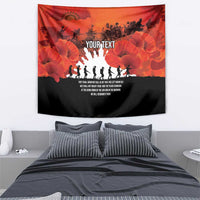 Anzac Day Gallipoli Personalised Tapestry Red Poppy Flowers