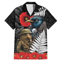 Kiwi-Tui Bird Soldier ANZAC Day Personalised Family Matching Mermaid Dress and Hawaiian Shirt Maori Silver Fern Motif