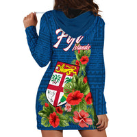 Polynesian Pride Fiji Hoodie Dress Tropical Flowers and Tapa Pattern LT9 - Polynesian Pride