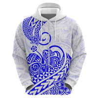 Polynesian Hoodie Tribal Tattoo Blue Screen Color LT9 - Polynesian Pride