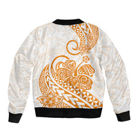 Polynesian Bomber Jacket Tribal Tattoo Gold Screen Color LT9 - Polynesian Pride