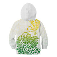 Polynesian Kid Hoodie Tribal Tattoo Gradient 01 Screen Color LT9 Zip Hoodie Gradient - Polynesian Pride
