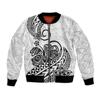 Polynesian Bomber Jacket Tribal Tattoo Black Screen Color LT9 Unisex Black - Polynesian Pride