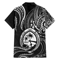 Polynesian Guam Coat of Arms Family Matching Tank Maxi Dress and Hawaiian Shirt Polynesian Tribal Tattoo Black Version LT9 - Polynesian Pride