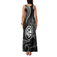 Polynesian Guam Coat of Arms Family Matching Tank Maxi Dress and Hawaiian Shirt Polynesian Tribal Tattoo Black Version LT9 - Polynesian Pride