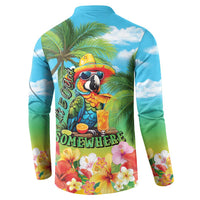 Always 5 O'clock Button Sweatshirt Hawaiian Tropical Parrot - Polynesian Pride
