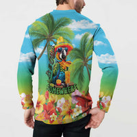 Always 5 O'clock Button Sweatshirt Hawaiian Tropical Parrot - Polynesian Pride