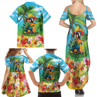 Always 5 O'clock Family Matching Summer Maxi Dress and Hawaiian Shirt Hawaiian Tropical Parrot - Polynesian Pride