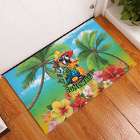 Always 5 O'clock Rubber Doormat Hawaiian Tropical Parrot - Polynesian Pride