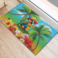Always 5 O'clock Rubber Doormat Hawaiian Tropical Parrot - Polynesian Pride