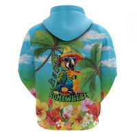 Always 5 O'clock Zip Hoodie Hawaiian Tropical Parrot LT9 - Polynesian Pride