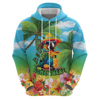 Always 5 O'clock Zip Hoodie Hawaiian Tropical Parrot LT9 - Polynesian Pride