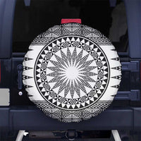 All White Tonga Malo e lelei Spare Tire Cover Vintage Ngatu Tribal Pattern LT9 No hole White - Polynesian Pride