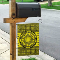 All Yellow Tonga Malo e lelei Garden Flag Vintage Ngatu Tribal Pattern - Polynesian Pride