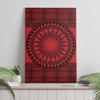 All Red Tonga Malo e lelei Canvas Wall Art Vintage Ngatu Tribal Pattern LT9 - Polynesian Pride