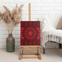 All Red Tonga Malo e lelei Canvas Wall Art Vintage Ngatu Tribal Pattern LT9 - Polynesian Pride
