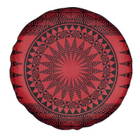 All Red Tonga Malo e lelei Spare Tire Cover Vintage Ngatu Tribal Pattern LT9 - Polynesian Pride
