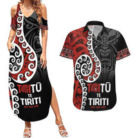 Honour The Treaty New Zealand Couples Matching Summer Maxi Dress and Hawaiian Shirt Toitu Te Tiriti Ake!Ake!Ake!